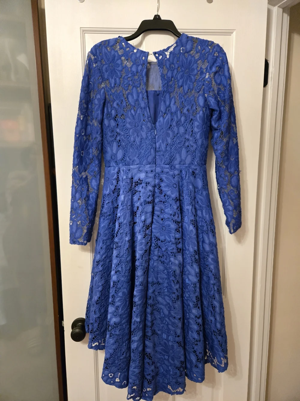 JJs House Royal Blue Lace High-Low Dress